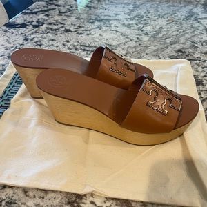 Tory Burch Ines Wedge Platform Slide Sandals- size 6